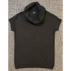 Cowl Neck Cap Sleeve Black Apt9 Lightweight Sweater Women's Size Med